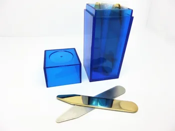 SHANH ZUN 10 Pcs Double Side Polish Stainless Steel Collar Bones for Mens Shirt in Blue Plastic Bottles 
SHANH ZUN 10 Pcs Double Side Polish Stainless Steel Collar Bones for Mens Shirt in Blue Plastic Bottles