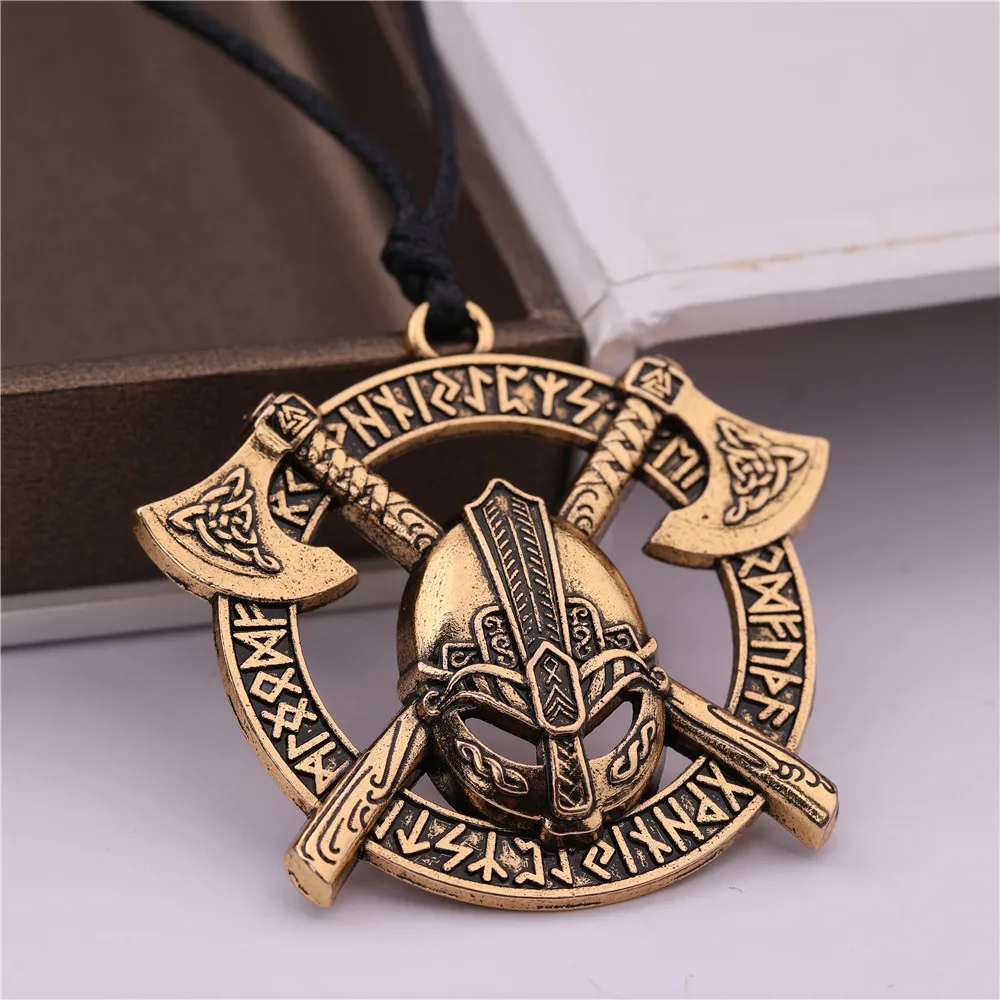 Dawapara Gold Color Men Viking Axe Helmet Pendant Necklace Odin Raven Slavic Amulet Taliman Wicca Jewelry Christmas Gift
Dawapara Gold Color Men Viking Axe Helmet Pendant Necklace Odin Raven Slavic Amulet Taliman Wicca Jewelry Christmas Gift