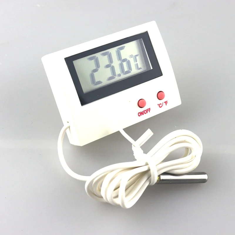 Image Aquarium thermometer  Electronic thermometer   Electronic refrigerator thermometer +1m sensor probe , freeshipping
