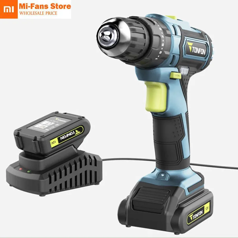 Xiaomi Mijia Tonfon wireless electric cordless drill Rechargable Electric Screwdriver driver 12V 1500mAh battery 19 gear torque
Xiaomi Mijia Tonfon wireless electric cordless drill Rechargable Electric Screwdriver driver 12V 1500mAh battery 19 gear torque