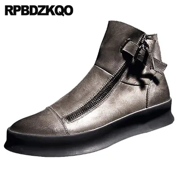 Korean British Style Zipper High Top Boots Ankle Men Sole Genuine Leather Platform Sneakers Designer Booties Thick Soled Trainer
Korean British Style Zipper High Top Boots Ankle Men Sole Genuine Leather Platform Sneakers Designer Booties Thick Soled Trainer
