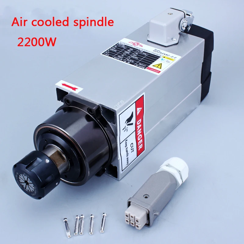 Square 2.2kw Air cooled spindle runout-off 0.01mm, 220V Spindle motor,for Ceramic bearing,Engraving milling grind
Square 2.2kw Air cooled spindle runout-off 0.01mm, 220V Spindle motor,for Ceramic bearing,Engraving milling grind