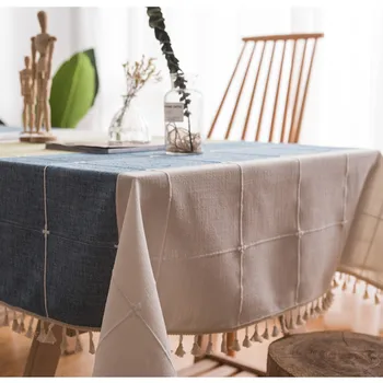 Top Quality Thick Yarn-Dyed Fabric Soft Tablecloth Blue Gray Strip Tassel Table Cover Christmas Decoration Cloth Coffee Table
Top Quality Thick Yarn-Dyed Fabric Soft Tablecloth Blue Gray Strip Tassel Table Cover Christmas Decoration Cloth Coffee Table