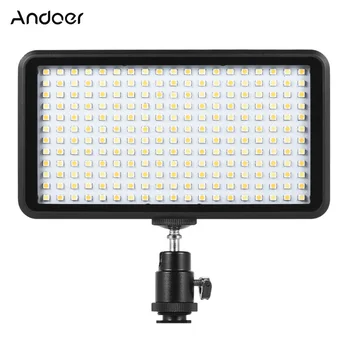 

Andoer Ultra-thin Studio Video Photography LED Light Panel Lamp 3200K/6000K 228pcs Bead for Canon Nikon DSLR Camera DV Camcorder
