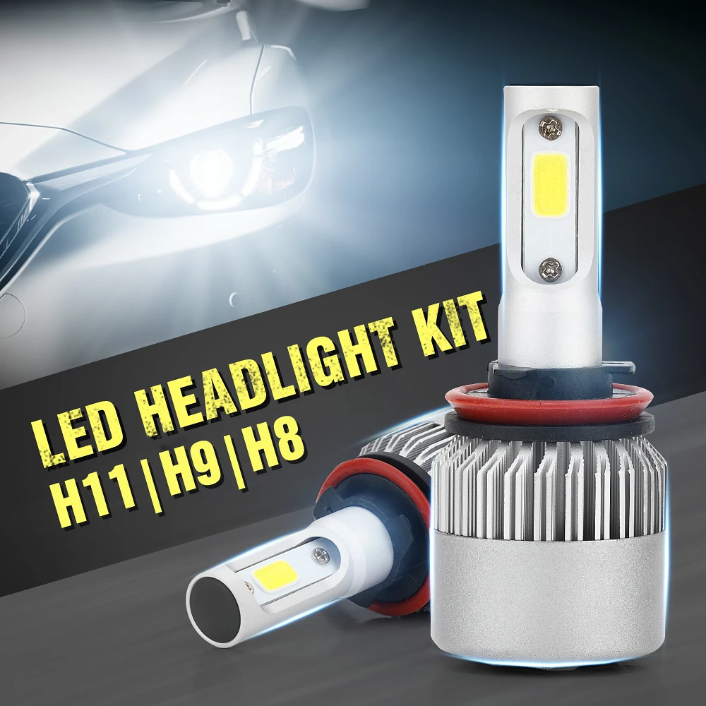 2PCS LED H4 H7 LED Headlight Bulbs H8 H9 H11 8000LM/bulb H1 LED Fog lights DC9-32V H11 HB3 HB4 Headlamp 200m range Car Styling
2PCS LED H4 H7 LED Headlight Bulbs H8 H9 H11 8000LM/bulb H1 LED Fog lights DC9-32V H11 HB3 HB4 Headlamp 200m range Car Styling