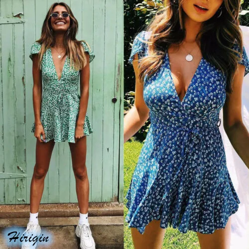 Summer Dresses 2019 New Women Summer Casual Short Sleeve V-Neck High Waist Print Short Loose Dresses
Summer Dresses 2019 New Women Summer Casual Short Sleeve V-Neck High Waist Print Short Loose Dresses