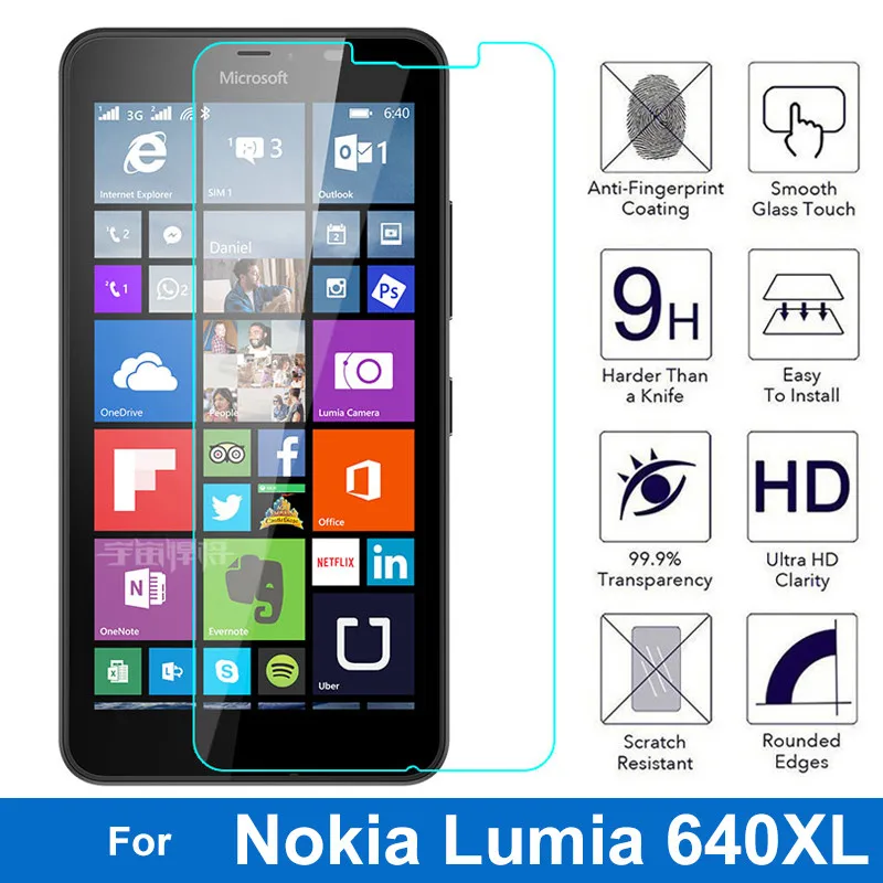 0.26mm Ultrathin Premium Screen Protector Tempered Glass Protective Film For Nokia Microsoft Lumia 640 XL 640XL N640XL Dual Sim
0.26mm Ultrathin Premium Screen Protector Tempered Glass Protective Film For Nokia Microsoft Lumia 640 XL 640XL N640XL Dual Sim
