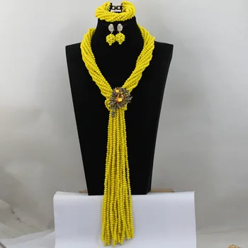 Yellow Wedding Statement Necklace Women Necklace Earrings Set Crystal Strands Beaded Bridal Jewelry Set Free Shipping WD423
Yellow Wedding Statement Necklace Women Necklace Earrings Set Crystal Strands Beaded Bridal Jewelry Set Free Shipping WD423