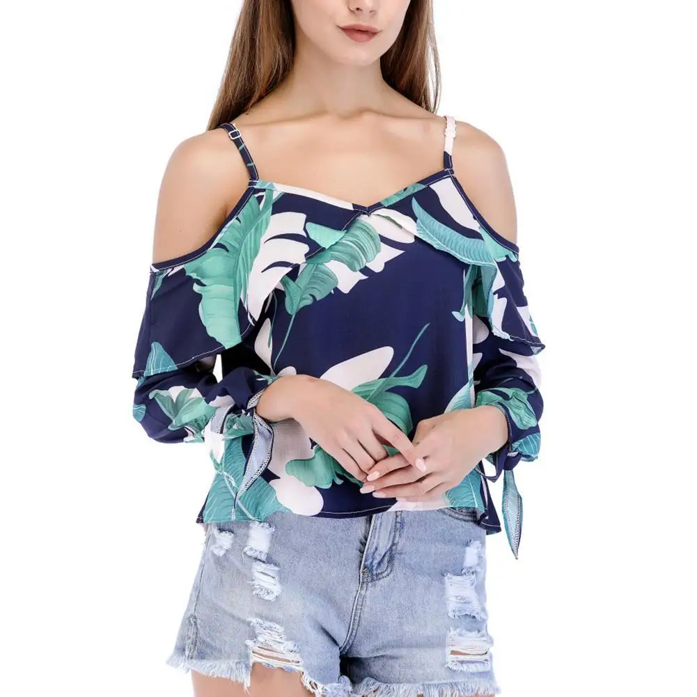 2019 New Women Summer Sexy Sling Off Shoulder Fashion Printing Long Sleeve Casual Shirt
2019 New Women Summer Sexy Sling Off Shoulder Fashion Printing Long Sleeve Casual Shirt