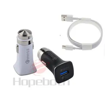 Quick Charge 3.0 Fast Car Charger Adapter and 1m USB Type-C Cable For Xiaomi Mi A1 5X MIX 2 For Huawei Honor V10 V8 Mate 9 10
Quick Charge 3.0 Fast Car Charger Adapter and 1m USB Type-C Cable For Xiaomi Mi A1 5X MIX 2 For Huawei Honor V10 V8 Mate 9 10