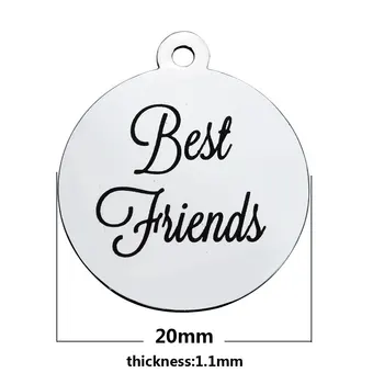 20pcs 20mm accessories lettering Best Friends stainless steel disc charm for bracelet tag pendant for necklace DIY handmade
20pcs 20mm accessories lettering Best Friends stainless steel disc charm for bracelet tag pendant for necklace DIY handmade