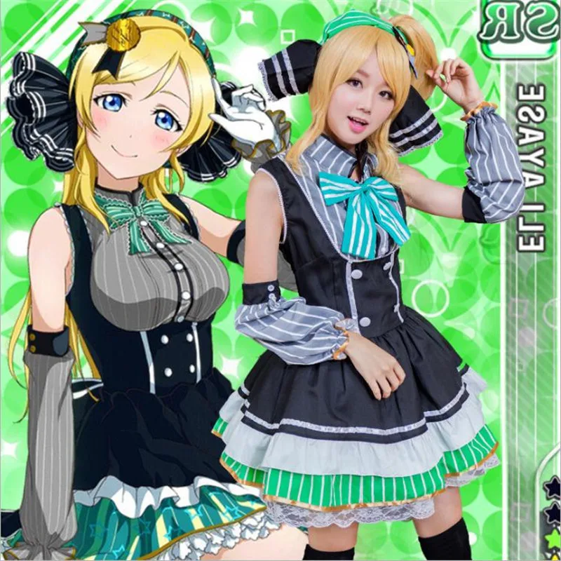 Japanese Anime LoveLive!School Idol Project Eli Ayase Cosplay Costume Adult Girls Lolita Maid Masquerade Stagesuit
Japanese Anime LoveLive!School Idol Project Eli Ayase Cosplay Costume Adult Girls Lolita Maid Masquerade Stagesuit