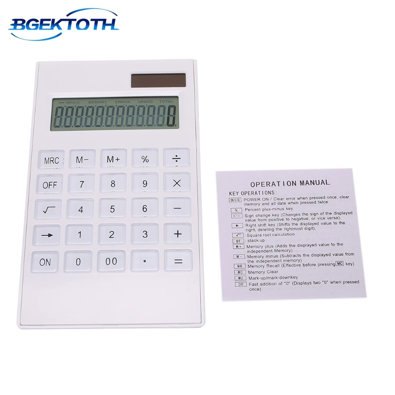 2018 Newest Creative Slim 12 Digital Dual Power Supply Solar Energy Crystal Key Calculator With Retail Package MAR2
2018 Newest Creative Slim 12 Digital Dual Power Supply Solar Energy Crystal Key Calculator With Retail Package MAR2