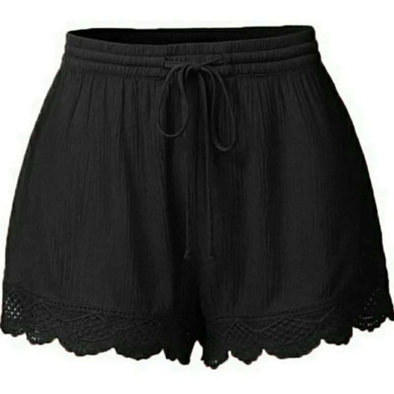 Sexy Drawstring Shorts Women Summer Casual Loose Ladies Elastic Waist Lace Hem Beach Hot Shorts Solid Plus Size
Sexy Drawstring Shorts Women Summer Casual Loose Ladies Elastic Waist Lace Hem Beach Hot Shorts Solid Plus Size