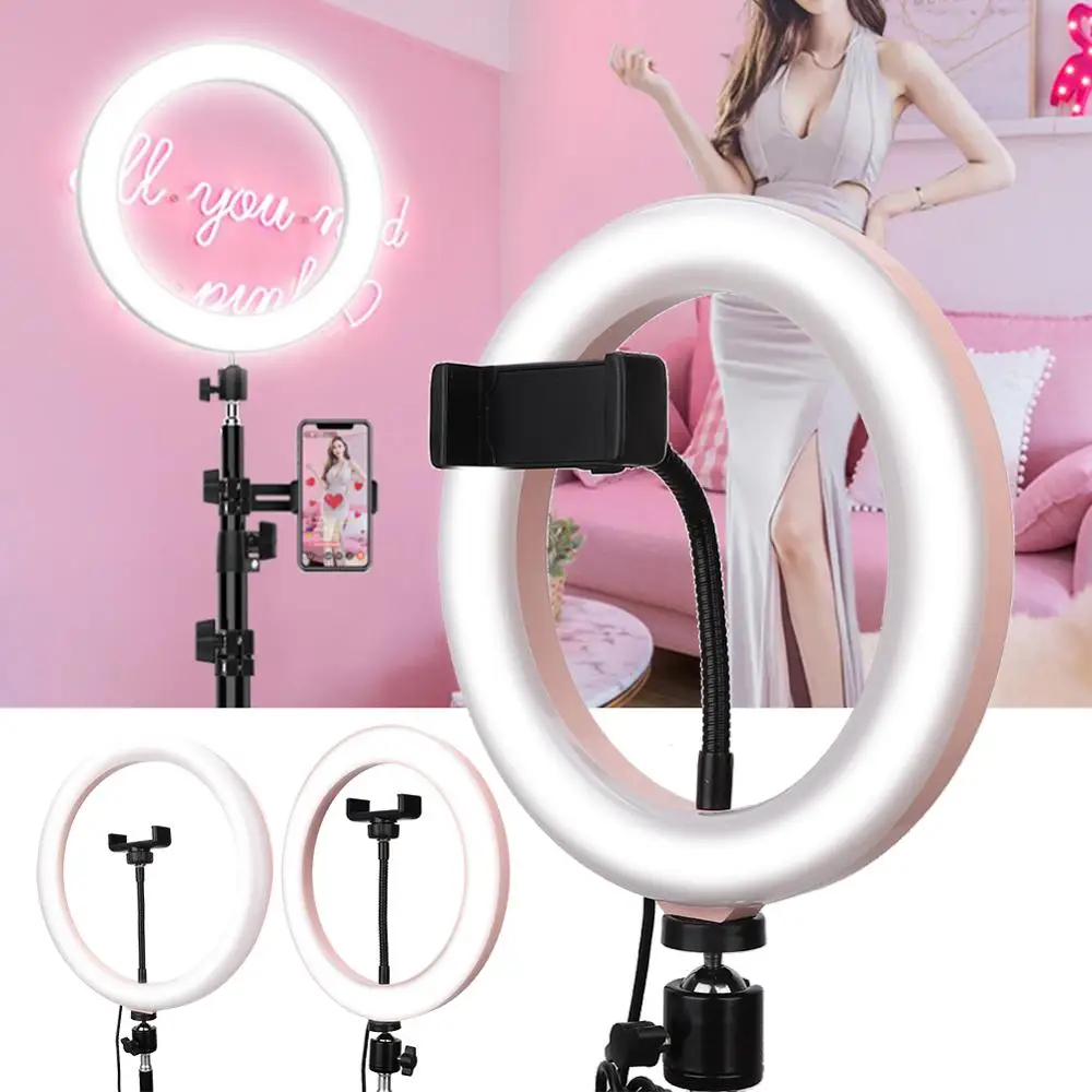 Live LED Selfie Ring Light Studio Photography Photo Fill Ring Light with Tripod for Permanent Makeup Tattoo Accessory Cute Pink
Live LED Selfie Ring Light Studio Photography Photo Fill Ring Light with Tripod for Permanent Makeup Tattoo Accessory Cute Pink