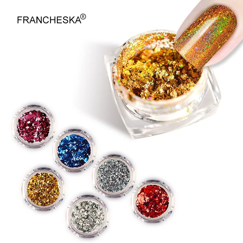 Francheska Magic Mirror Chameleon Glitter Nail Flakes Tips Sequins Powder Gold Irregular Paillette Manicure Nail Art Decorations
Francheska Magic Mirror Chameleon Glitter Nail Flakes Tips Sequins Powder Gold Irregular Paillette Manicure Nail Art Decorations