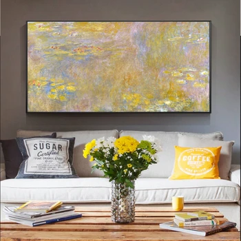 Monet Water lilies Paintings Reproductions On The Wall Impressionist Landscape Flowers Wall Art Canvas Pictures For living Room
Monet Water lilies Paintings Reproductions On The Wall Impressionist Landscape Flowers Wall Art Canvas Pictures For living Room