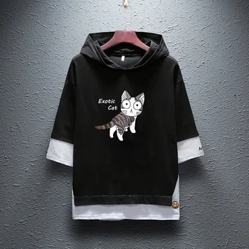 Men's Hooded Short Sleeve T-Shirt Summer Cropped Sleeve Loose Clothes streetwear t shirt men
Men's Hooded Short Sleeve T-Shirt Summer Cropped Sleeve Loose Clothes streetwear t shirt men