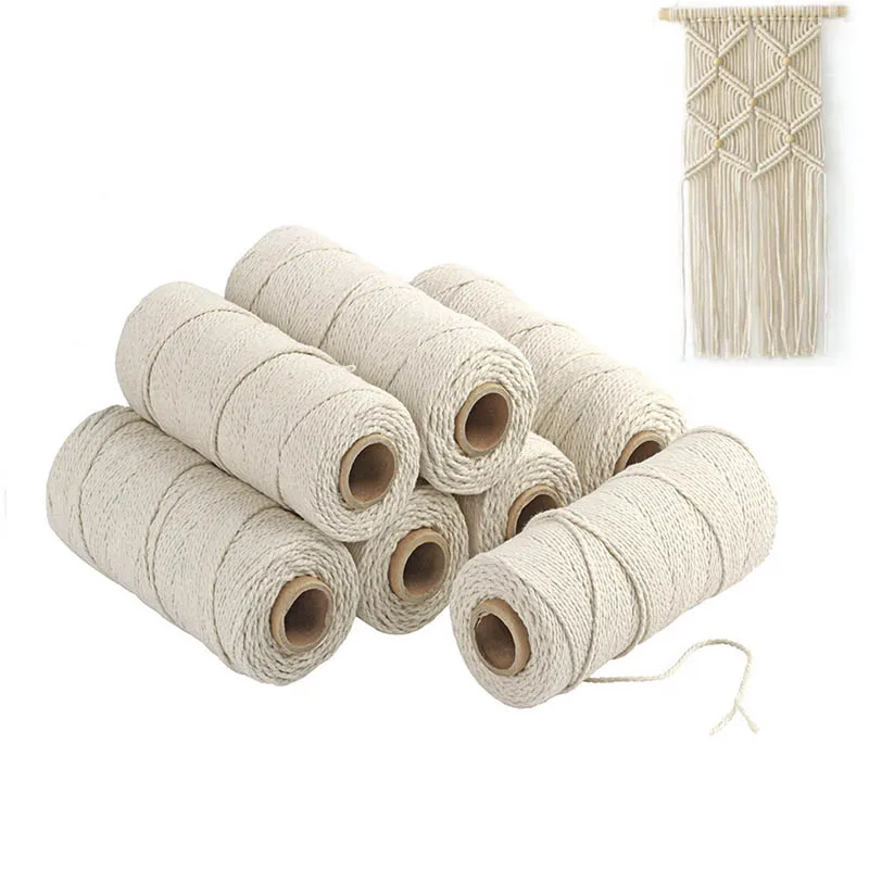 100m 1/2/3mm Braided Soft Twisted Cotton Rope Cord Crafting Macrame String DIY Bracelet Thread Handmade Home Textile Accessories
100m 1/2/3mm Braided Soft Twisted Cotton Rope Cord Crafting Macrame String DIY Bracelet Thread Handmade Home Textile Accessories