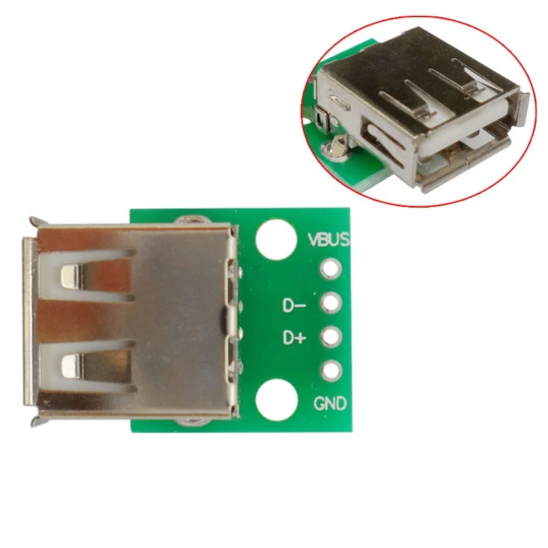 5 шт. плата-адаптер USB 2 0 с внутренней резьбой на 4P DIP Switch | Электроника