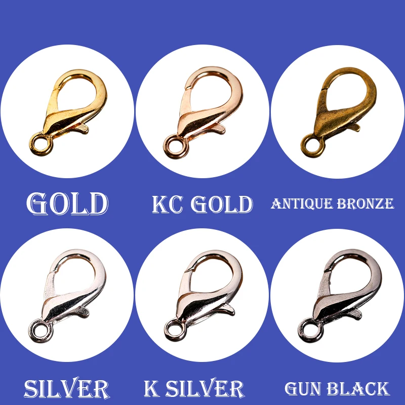 200pcs 10/12/14/16/18/21mm Steel Nickel Free Metal Lobster Claw Clasps Hooks For Jewelry Making Findings DIY Necklaces Bracelet
200pcs 10/12/14/16/18/21mm Steel Nickel Free Metal Lobster Claw Clasps Hooks For Jewelry Making Findings DIY Necklaces Bracelet