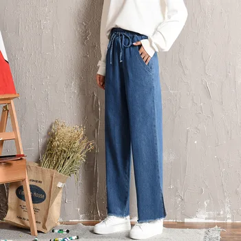Oversize Wide Leg Jeans Women Elastic High Waist Denim Pants Big size Korean Fashion Baggy Drawstring Ankle Length Trousers 173
Oversize Wide Leg Jeans Women Elastic High Waist Denim Pants Big size Korean Fashion Baggy Drawstring Ankle Length Trousers 173