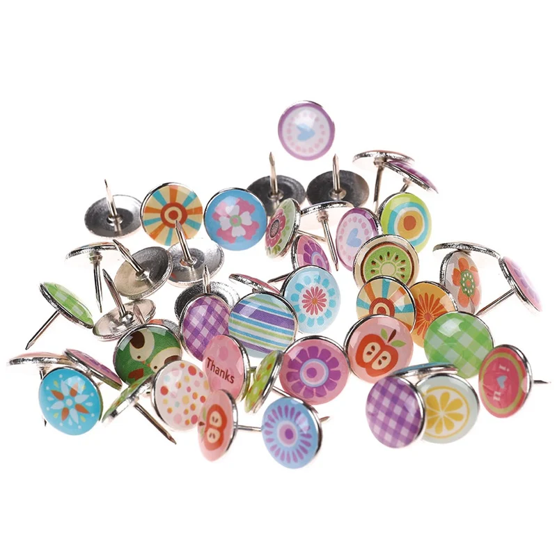 100Pcs/pack Fruits Flowers Colored Metal Push Pins Thumbtack Office School Accessories Supplies
100Pcs/pack Fruits Flowers Colored Metal Push Pins Thumbtack Office School Accessories Supplies
