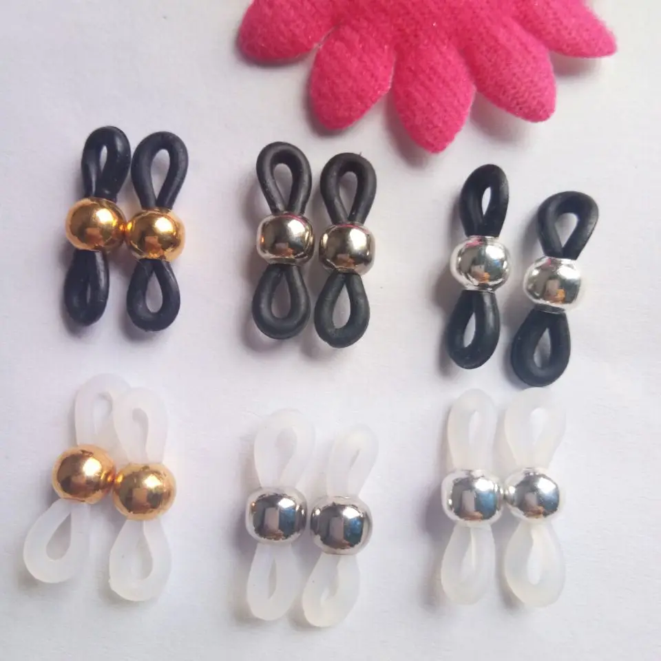 50pcs gold/silver bead Rubber jewelry finding Connectors for Glasses Holder Necklace Chain Eyeglasses Chains Eyewear Accessories
50pcs gold/silver bead Rubber jewelry finding Connectors for Glasses Holder Necklace Chain Eyeglasses Chains Eyewear Accessories