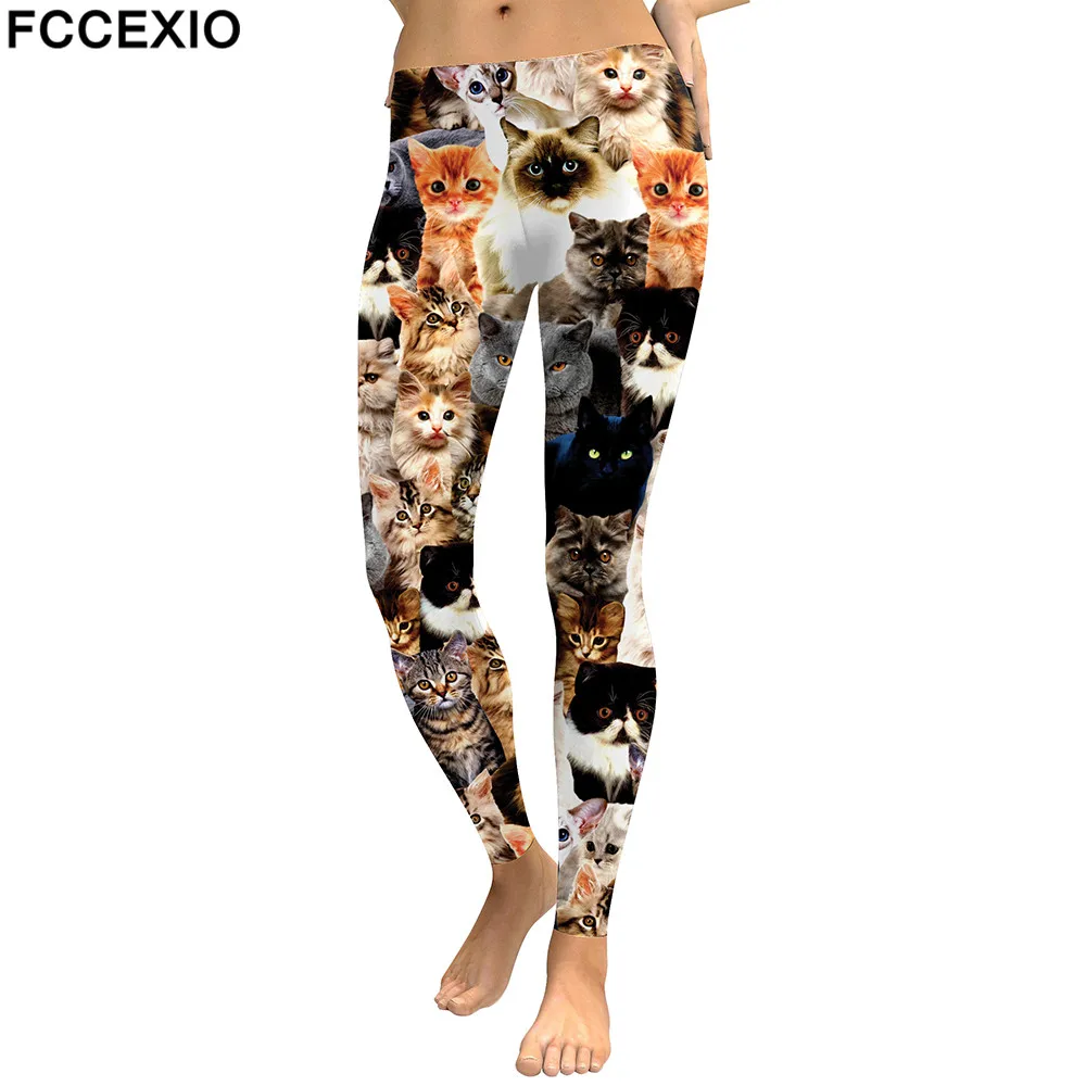 FCCEXIO 2019 NEW Women Leggings Lovely Cat Printed Fitness legging High Waist Workout Pants Casual Street Leggins 3D Trousers
FCCEXIO 2019 NEW Women Leggings Lovely Cat Printed Fitness legging High Waist Workout Pants Casual Street Leggins 3D Trousers
