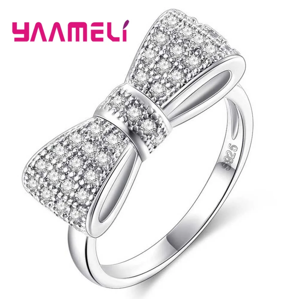 New Fashion Solid 925 Sterling Silver Exquisite Fashion Bow Tie Wedding & Engagement Ring Made With Cubic Zirconia Jewelry
New Fashion Solid 925 Sterling Silver Exquisite Fashion Bow Tie Wedding & Engagement Ring Made With Cubic Zirconia Jewelry
