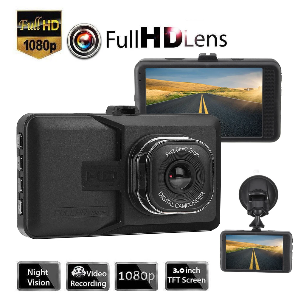 3 Inch Vehicle Dashboard DVR Camera Video Recorder Dash Cam HDMI Wide Angle Night Vision Camera with Bracket
3 Inch Vehicle Dashboard DVR Camera Video Recorder Dash Cam HDMI Wide Angle Night Vision Camera with Bracket