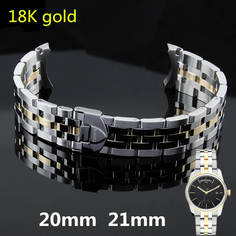 New Top Grade 316L Stainless Steel&18K Gold Watchband Curved End Silver&Gold Bracelet 20 21mm for Glamour Series56000-68060 Men
New Top Grade 316L Stainless Steel&18K Gold Watchband Curved End Silver&Gold Bracelet 20 21mm for Glamour Series56000-68060 Men