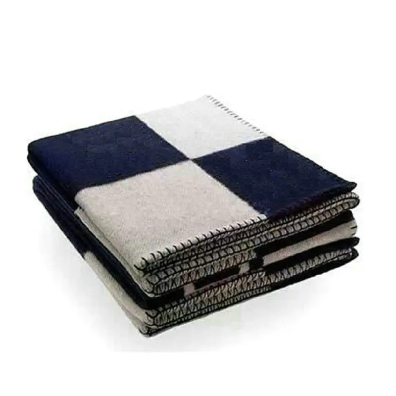 

130x180cm Letter H Cashmere Blanket Crochet Soft Wool Shawl Portable Warm Plaid Sofa Travel Fleece Knitted Throw Cape Blankets