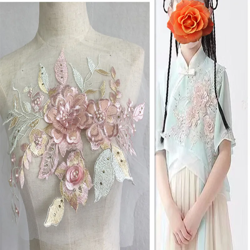 SASKIA 1Pcs 3d Flower Beaded Sequin Embroidery Patch Mesh Fabrics Sewing Cloth Dance Dress Applique Accessory DIY Patches Pink
SASKIA 1Pcs 3d Flower Beaded Sequin Embroidery Patch Mesh Fabrics Sewing Cloth Dance Dress Applique Accessory DIY Patches Pink