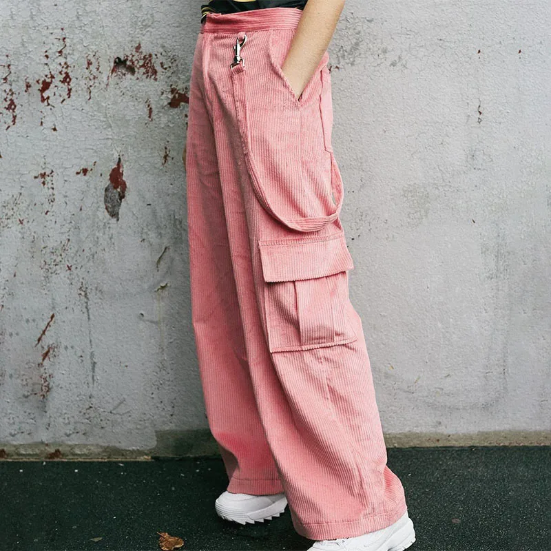 Streetwear Cargo Pants Jeans Loose Women Casual Joggers Pink High Waist Loose Female Trousers Korean Style Ladies Pants Capri
Streetwear Cargo Pants Jeans Loose Women Casual Joggers Pink High Waist Loose Female Trousers Korean Style Ladies Pants Capri