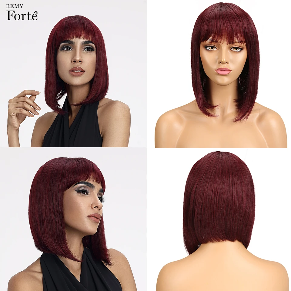Remy Forte Short Human Hair Wigs 100% Remy Brazilian Hair Wigs Straight With Bangs TT1B/99J Ombre Human Hair Wigs For Women
Remy Forte Short Human Hair Wigs 100% Remy Brazilian Hair Wigs Straight With Bangs TT1B/99J Ombre Human Hair Wigs For Women