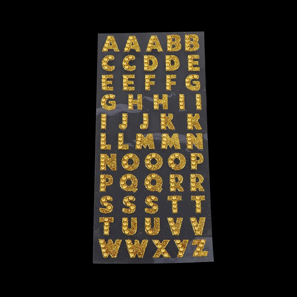 55pcs/sheet DIY A-Z Words Alphabet Letter Sticker Glitter Crystal Rhinestones Self Adhesive Home Scrapbooking Letter Stickers
55pcs/sheet DIY A-Z Words Alphabet Letter Sticker Glitter Crystal Rhinestones Self Adhesive Home Scrapbooking Letter Stickers