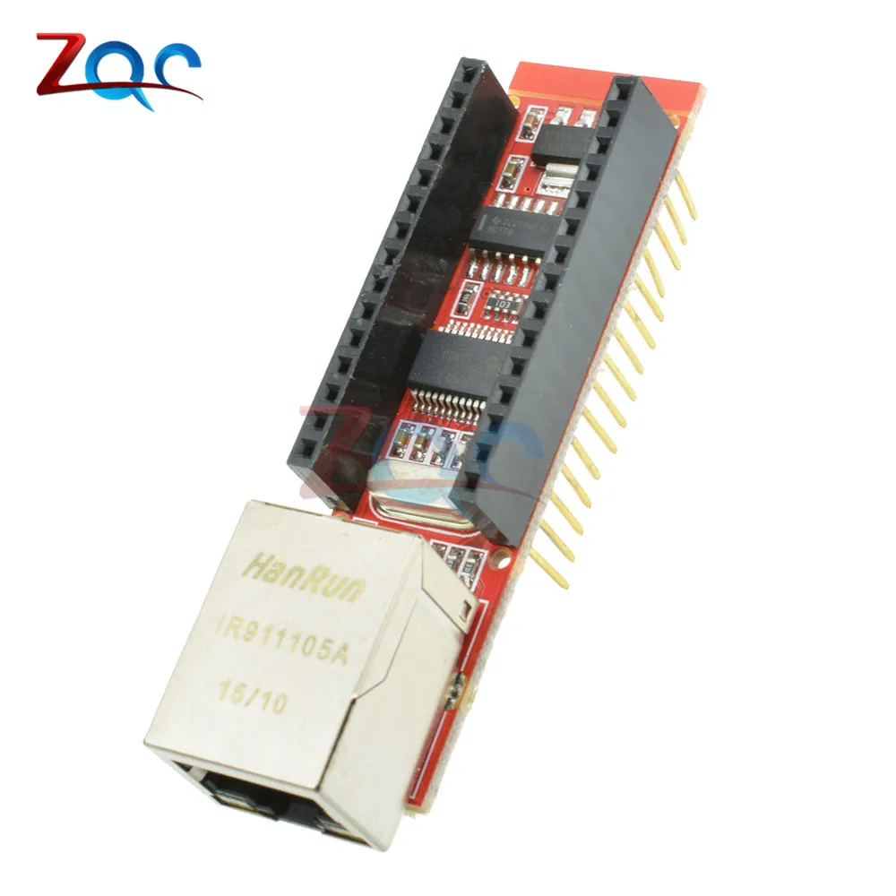 ENC28J60 Ethernet щит V1.0 для Arduino Nano V3 RJ45 HR911105A веб сервер модуль с контактами|Детали и