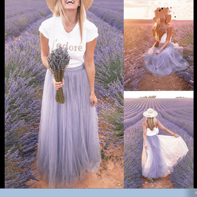 New Womens Retro Chiffon Elegant Solid Color Fancy Pleated Double Layer Skirt Elastic Waist Maxi Skirt
New Womens Retro Chiffon Elegant Solid Color Fancy Pleated Double Layer Skirt Elastic Waist Maxi Skirt