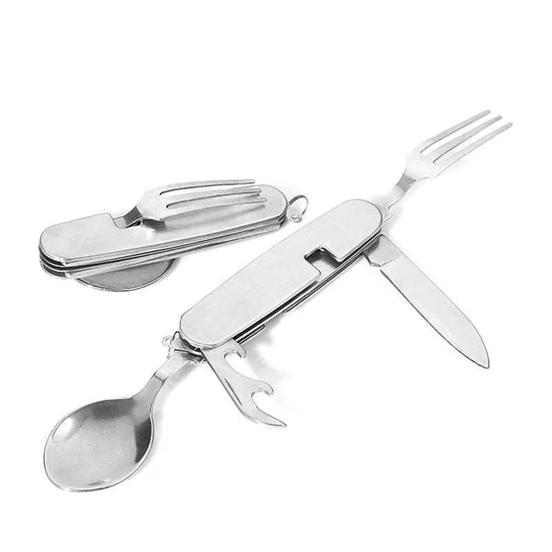 1Pc Portable Folding Knife Fork Spoon Opener Kit Camping Folding Knife Fork Combination Tableware Multi-function Travel Knife
1Pc Portable Folding Knife Fork Spoon Opener Kit Camping Folding Knife Fork Combination Tableware Multi-function Travel Knife