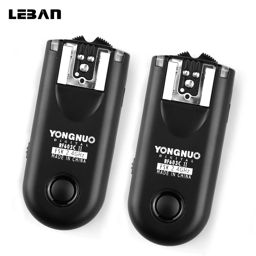 YONGNUO 2pcs RF-603C II Flash Trigger Single Transceivers Set Shutter Release for Canon
YONGNUO 2pcs RF-603C II Flash Trigger Single Transceivers Set Shutter Release for Canon