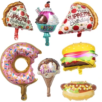 HOT 1PC Hamburger Hot Dog Donut Pizza Ice Cream Foil Balloon Happy Birthday Party Decoration Cake Shop DIY Inflatable Balloons
HOT 1PC Hamburger Hot Dog Donut Pizza Ice Cream Foil Balloon Happy Birthday Party Decoration Cake Shop DIY Inflatable Balloons