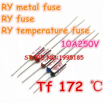 RY 100pcs/lot New Micro thermal fuse 10A250V 172 Degrees 172 C Mini temp fuse metal shell Thermal Cutoff
RY 100pcs/lot New Micro thermal fuse 10A250V 172 Degrees 172 C Mini temp fuse metal shell Thermal Cutoff