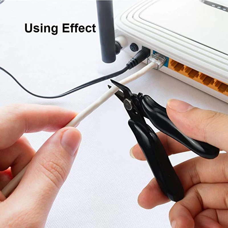 7REIZ Diagonal Pliers Mini Wire Flush Cutter 3.5 Inch Micro Diagonal Cutting Pliers Wires Insulating Rubber Handle Model Pliers