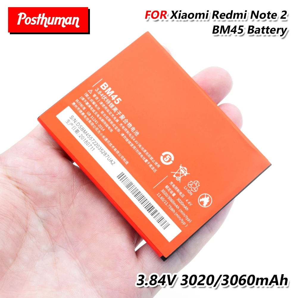 Rechargeable 3060mAh Lithium Li-Po Replacement Battery Genuine BM-45 BM 45 BM45 Battery For Xiaomi Redmi Note 2 Hongmi Note 2 
Rechargeable 3060mAh Lithium Li-Po Replacement Battery Genuine BM-45 BM 45 BM45 Battery For Xiaomi Redmi Note 2 Hongmi Note 2