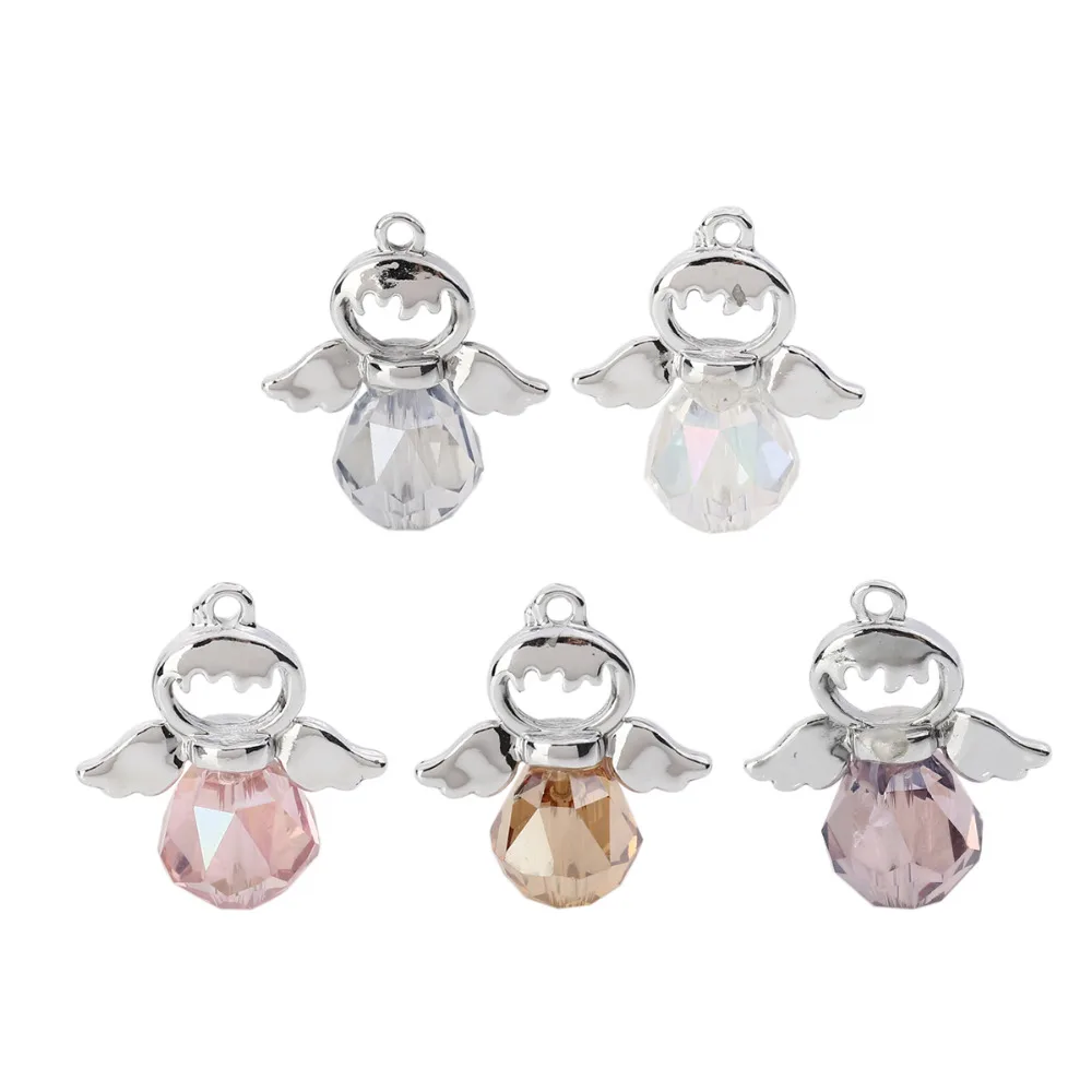 Doreen Box New Zinc Based Alloy & Glass Charms Fairy Silver Tone Pink Faceted Fashion Pendants 21mm( 7/8") x 19mm( 6/8"), 5 PCs
Doreen Box New Zinc Based Alloy & Glass Charms Fairy Silver Tone Pink Faceted Fashion Pendants 21mm( 7/8") x 19mm( 6/8"), 5 PCs