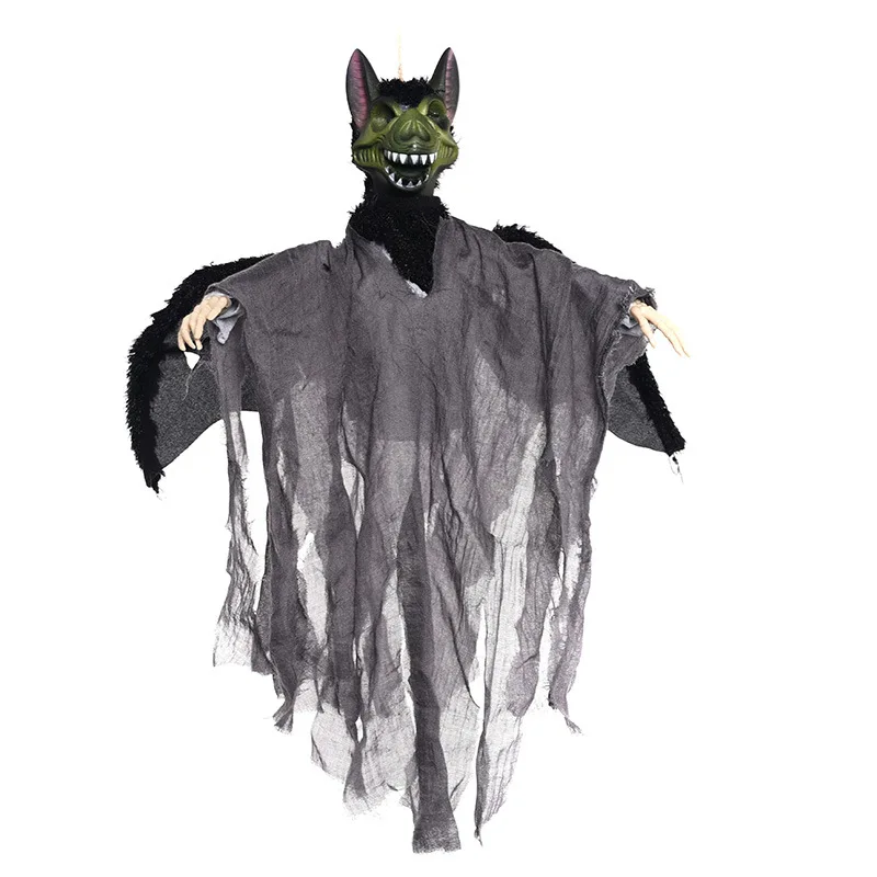 Halloween Hanging Ghost Haunted House Witch Bat man Spider woman Horror Courtyard Club Tree Halloween Electric LED Toys HW01 (5)