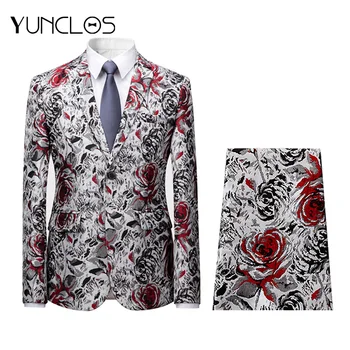 YUNCLOS Rose Jacquard Men's Suits 2 Pieces Single Breasted Slim Suits Tuexdos Casual Slim fit Men Suit Wedding Party Dress
YUNCLOS Rose Jacquard Men's Suits 2 Pieces Single Breasted Slim Suits Tuexdos Casual Slim fit Men Suit Wedding Party Dress