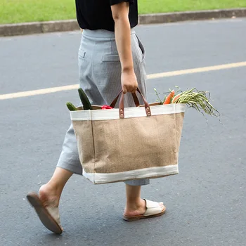 Casual waterproof linen bag large-capacity shopping bag simple tote bag female hand bag
Casual waterproof linen bag large-capacity shopping bag simple tote bag female hand bag