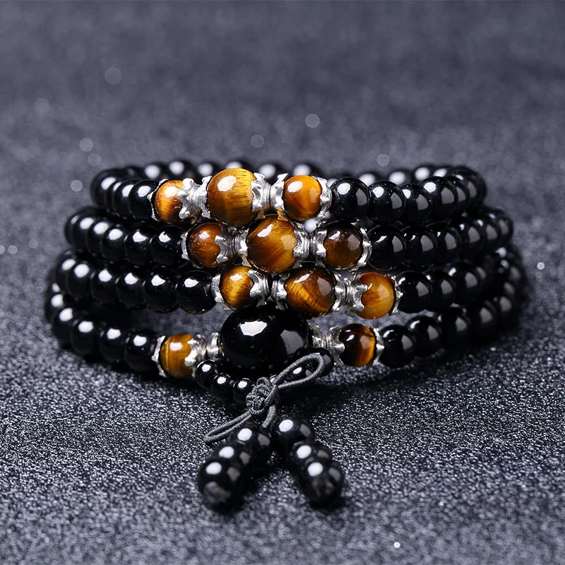 Sennier Black Crystal Tiger Eye stone Bead Bracelet Tibet Buddha Rosary 108 Prayer Mala Strand Bracelet Necklace
Sennier Black Crystal Tiger Eye stone Bead Bracelet Tibet Buddha Rosary 108 Prayer Mala Strand Bracelet Necklace
